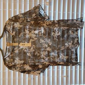 Chico's Green Floral Top